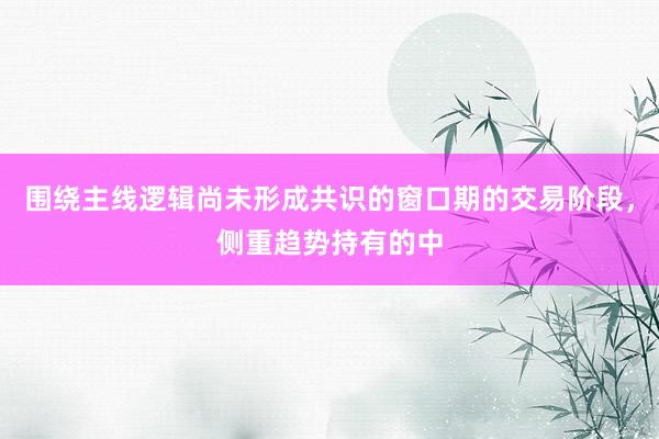 围绕主线逻辑尚未形成共识的窗口期的交易阶段，侧重趋势持有的中
