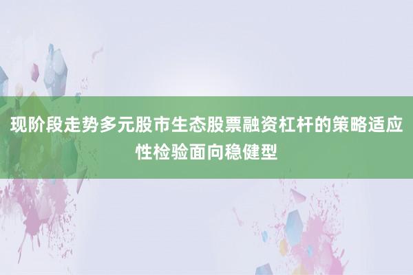 现阶段走势多元股市生态股票融资杠杆的策略适应性检验面向稳健型