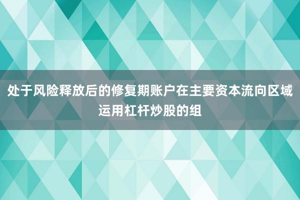 处于风险释放后的修复期账户在主要资本流向区域运用杠杆炒股的组